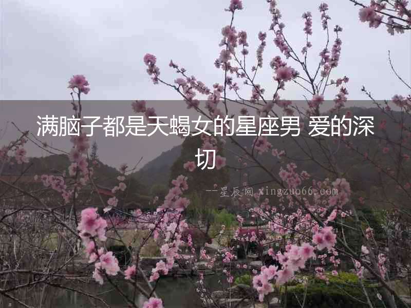 滿腦子都是天蝎女的星座男 愛的深切