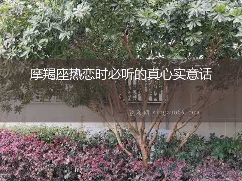 摩羯座熱戀時必聽的真心實意話