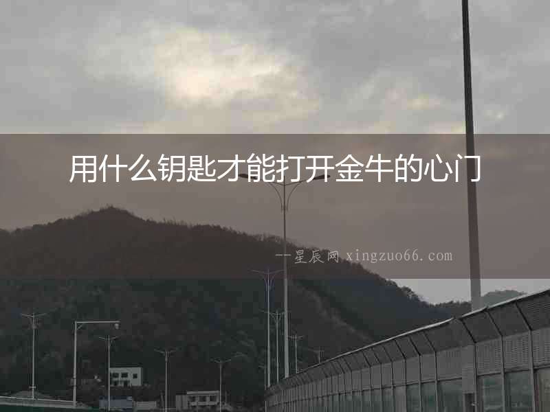 用什么鑰匙才能打開金牛的心門