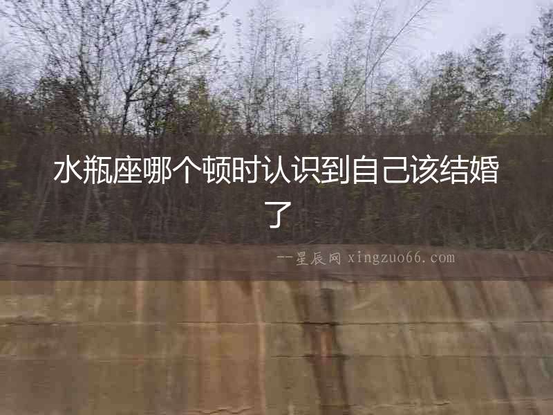 水瓶座哪個(gè)頓時(shí)認(rèn)識(shí)到自己該結(jié)婚了