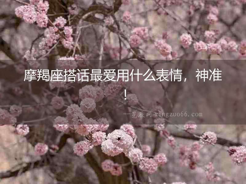 摩羯座搭話最愛用什么表情，神準(zhǔn)！