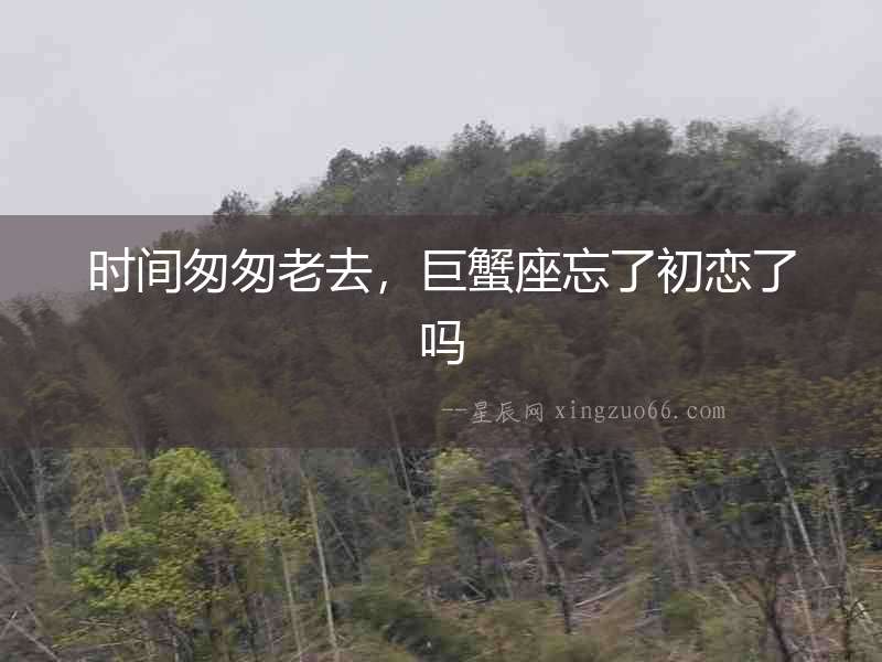時間匆匆老去，巨蟹座忘了初戀了嗎