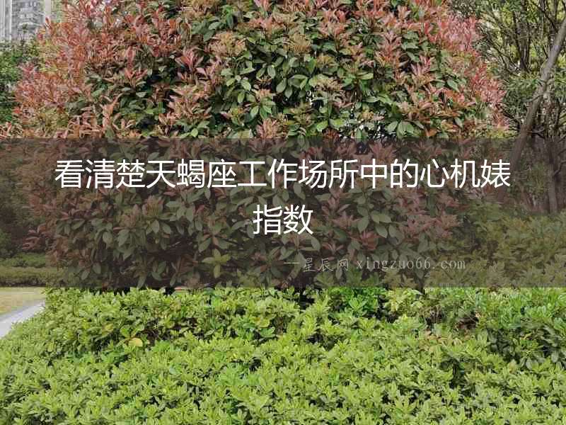 看清楚天蝎座工作場所中的心機婊指數