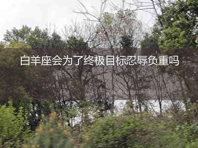 白羊座會為了終極目標忍辱負重嗎
