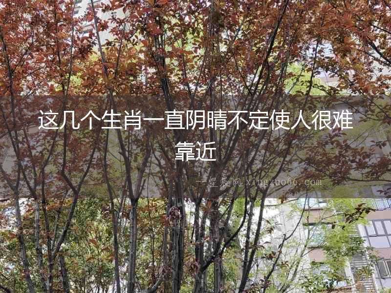 這幾個生肖一直陰晴不定使人很難靠近