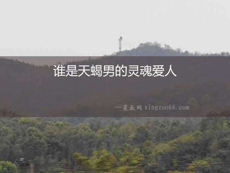 誰是天蝎男的靈魂愛人