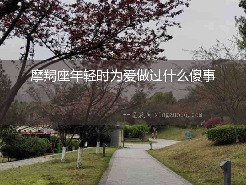摩羯座年輕時為愛做過什么傻事