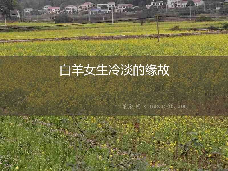 白羊女生冷淡的緣故