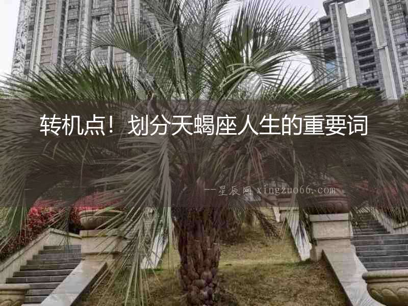 轉機點！劃分天蝎座人生的重要詞