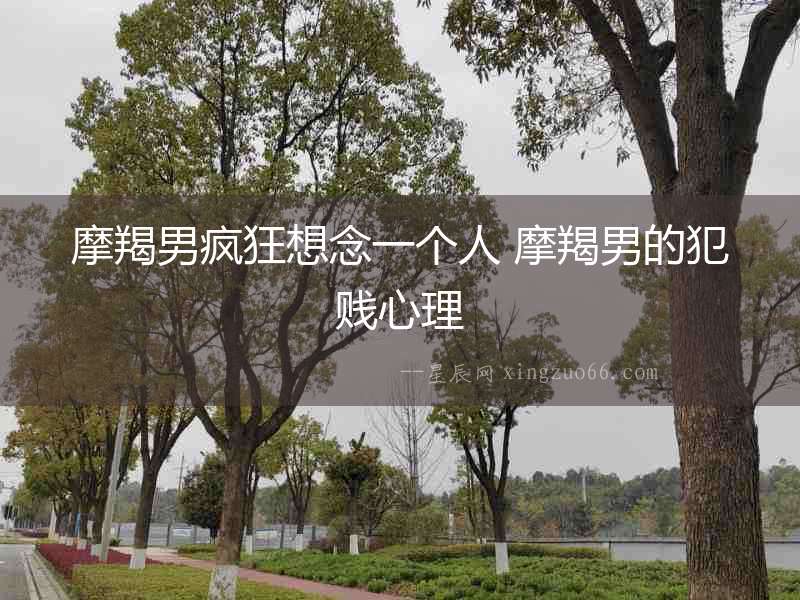 摩羯男瘋狂想念一個人 摩羯男的犯賤心理