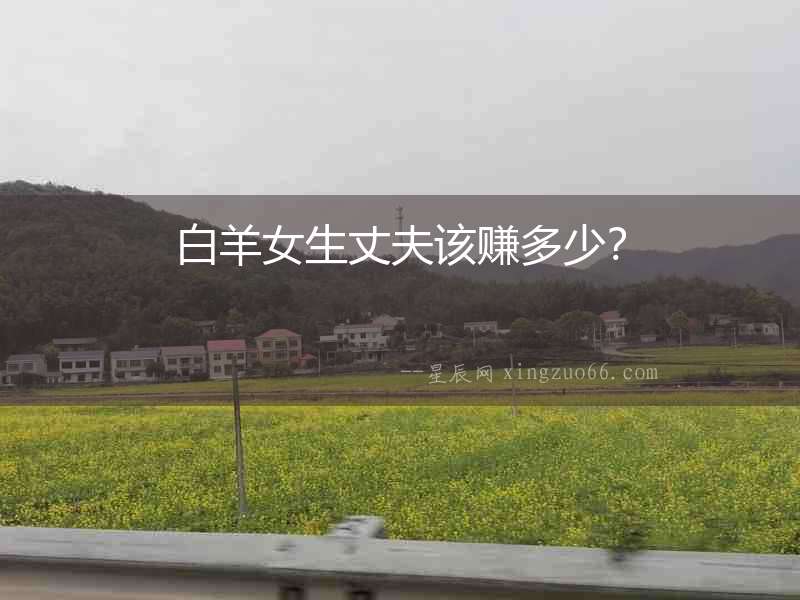 白羊女生丈夫該賺多少？