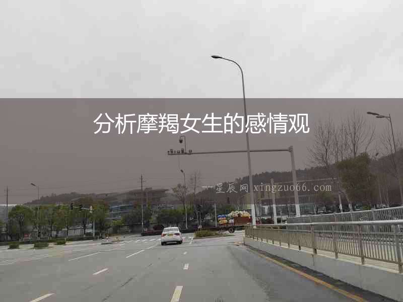 分析摩羯女生的感情觀
