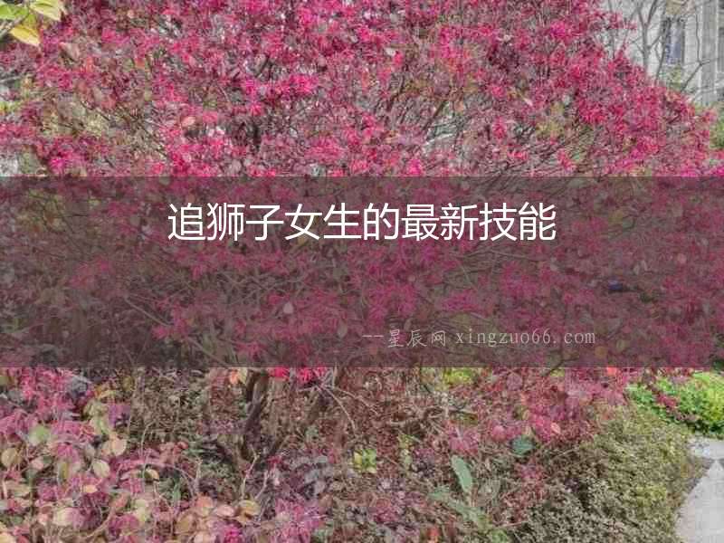 追獅子女生的最新技能