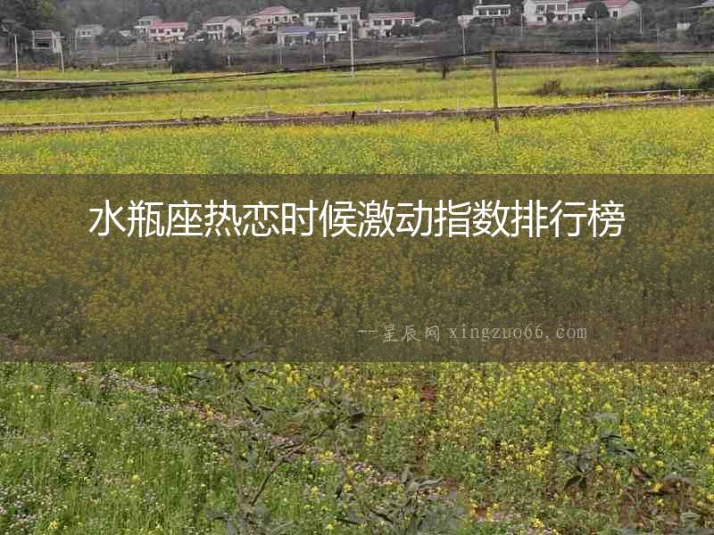 水瓶座熱戀時(shí)候激動(dòng)指數(shù)排行榜