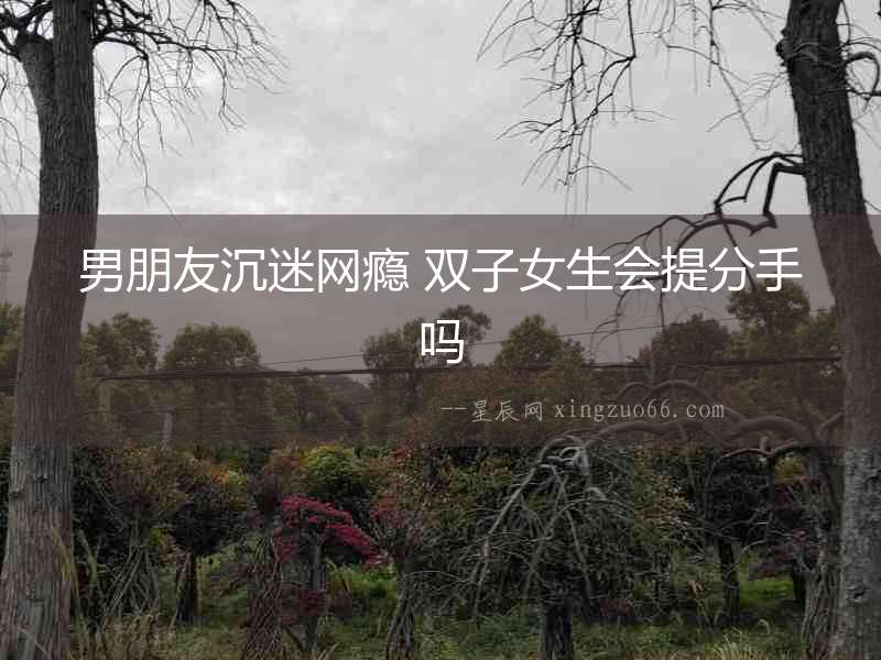 男朋友沉迷網癮 雙子女生會提分手嗎