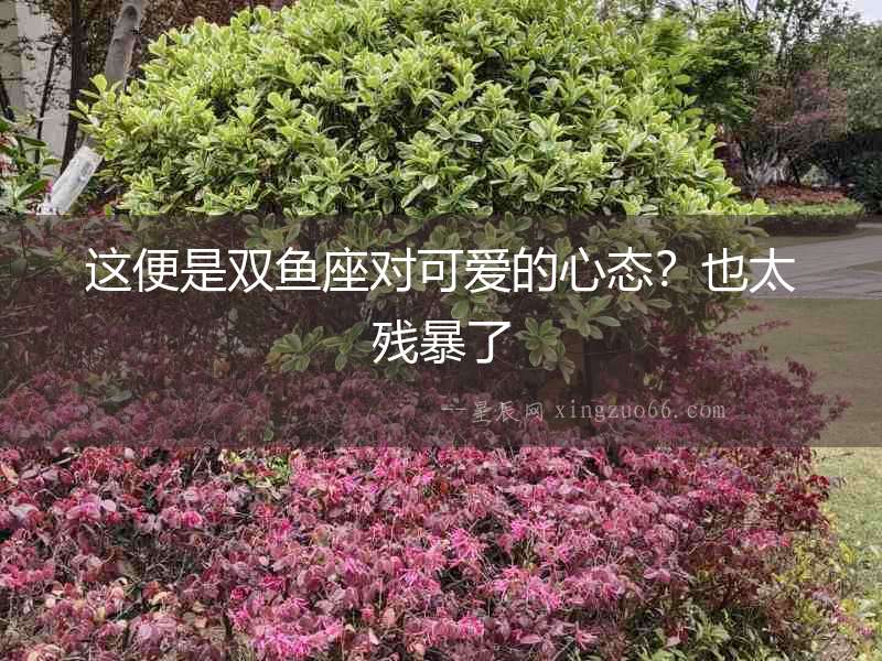 這便是雙魚座對可愛的心態(tài)？也太殘暴了