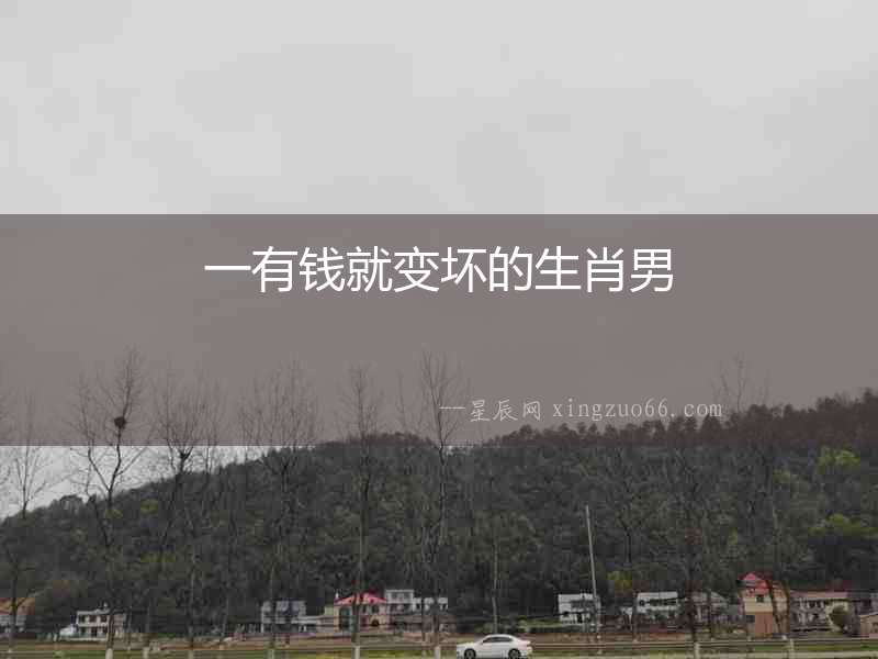 一有錢就變壞的生肖男