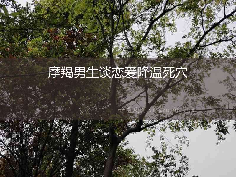 摩羯男生談戀愛降溫死穴