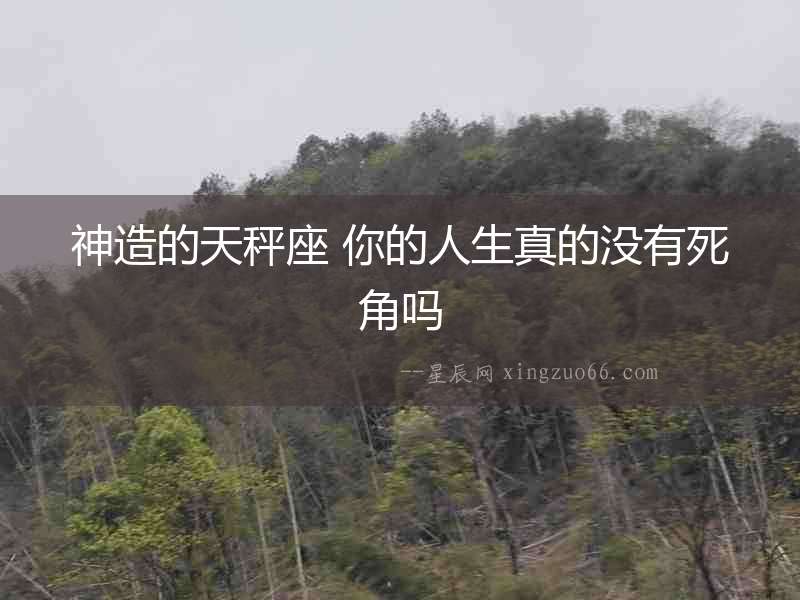 神造的天秤座 你的人生真的沒有死角嗎