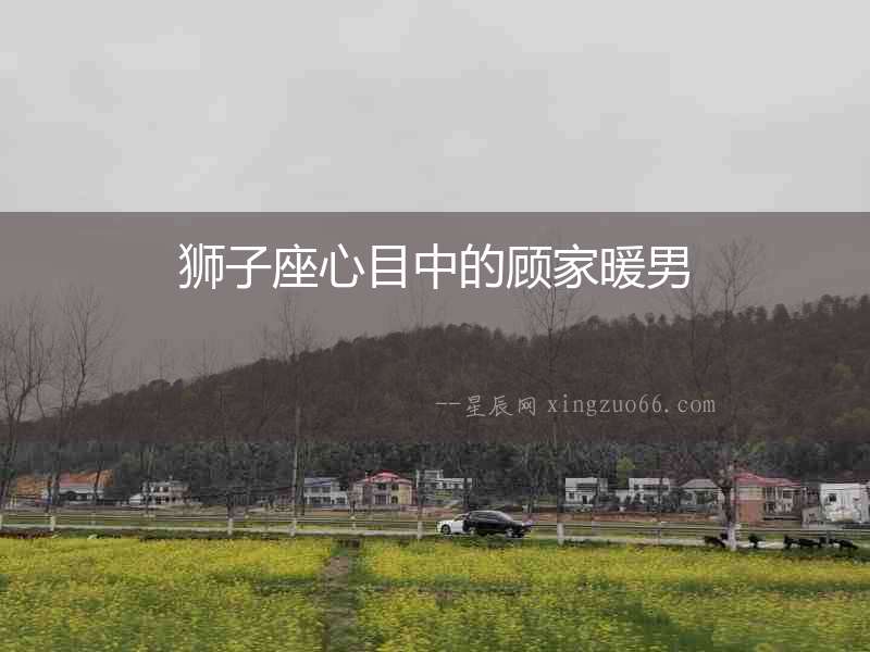 獅子座心目中的顧家暖男