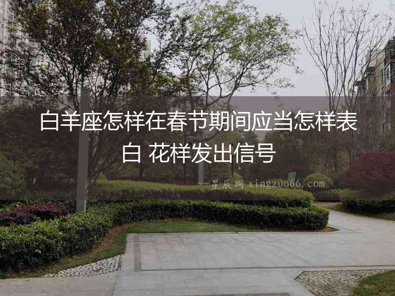 白羊座怎樣在春節期間應當怎樣表白 花樣發出信號