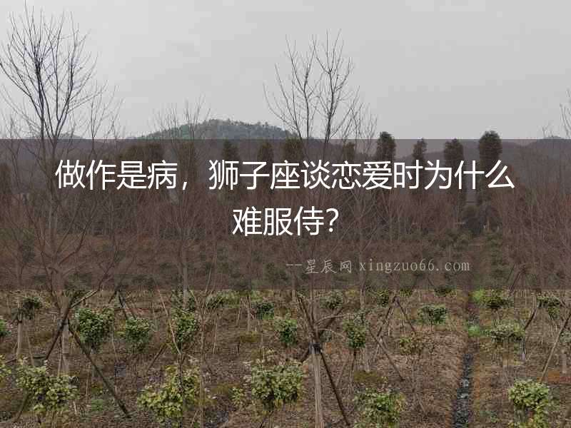做作是病，獅子座談戀愛時為什么難服侍？