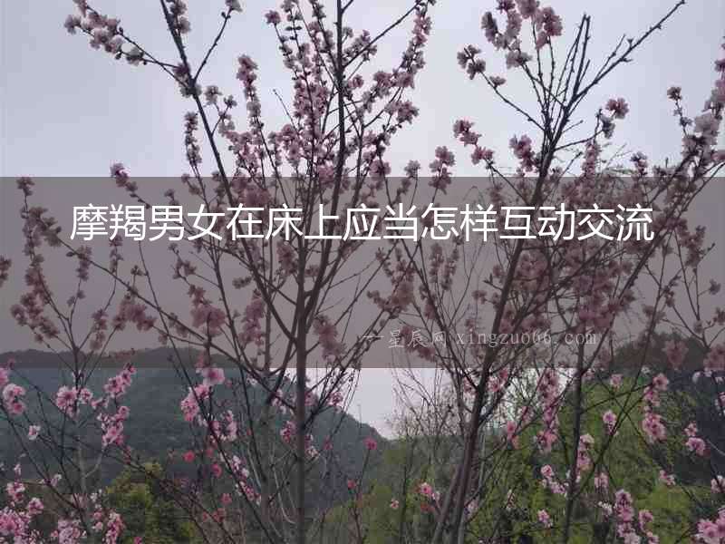 摩羯男女在床上應當怎樣互動交流