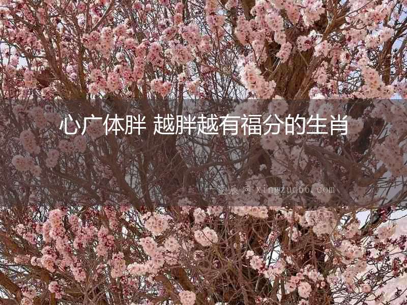 心廣體胖 越胖越有福分的生肖