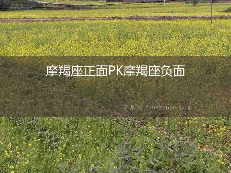 摩羯座正面PK摩羯座負面