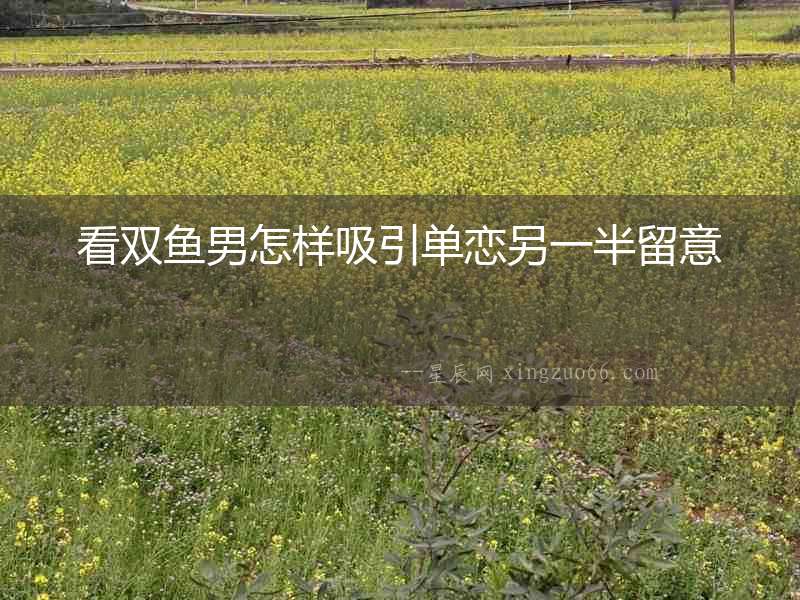 看雙魚(yú)男怎樣吸引單戀另一半留意