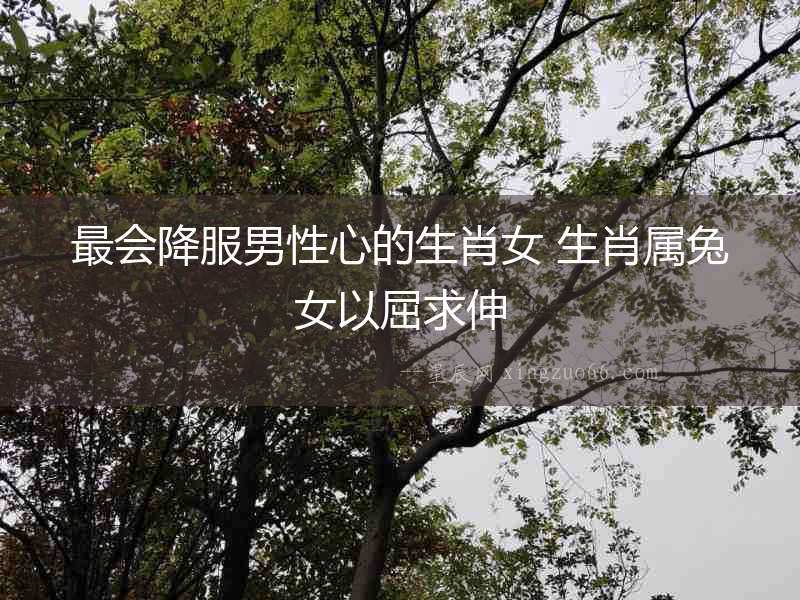 最會降服男性心的生肖女 生肖屬兔女以屈求伸