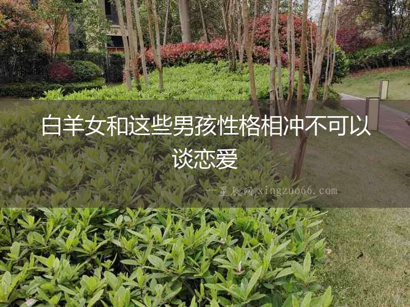 白羊女和這些男孩性格相沖不可以談戀愛