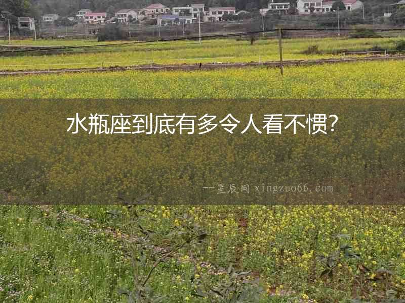 水瓶座到底有多令人看不慣？