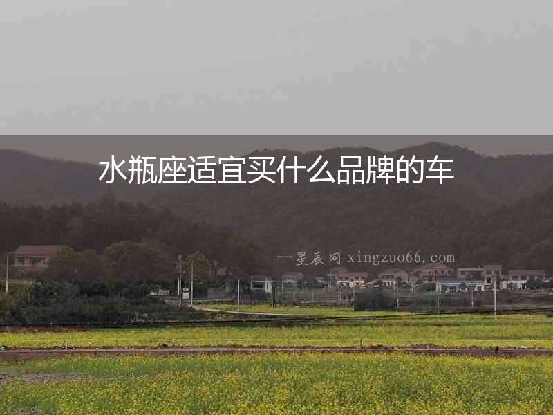 水瓶座適宜買什么品牌的車
