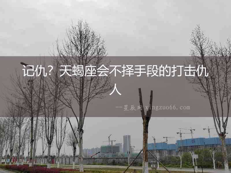 記仇？天蝎座會不擇手段的打擊仇人