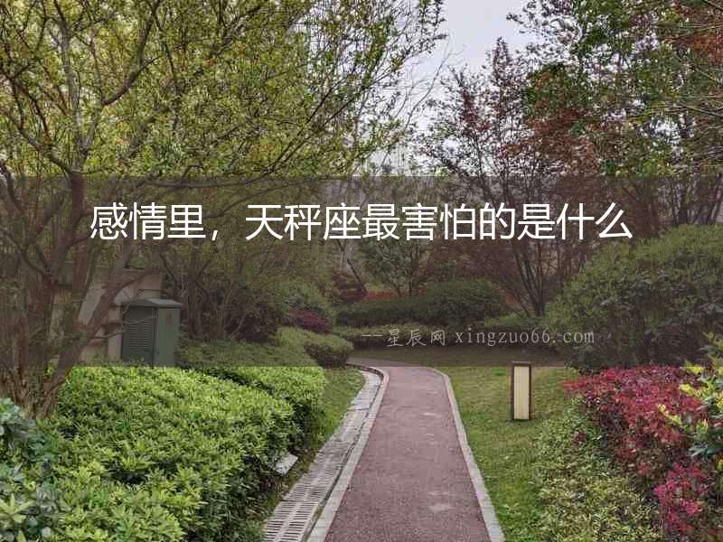 感情里，天秤座最害怕的是什么