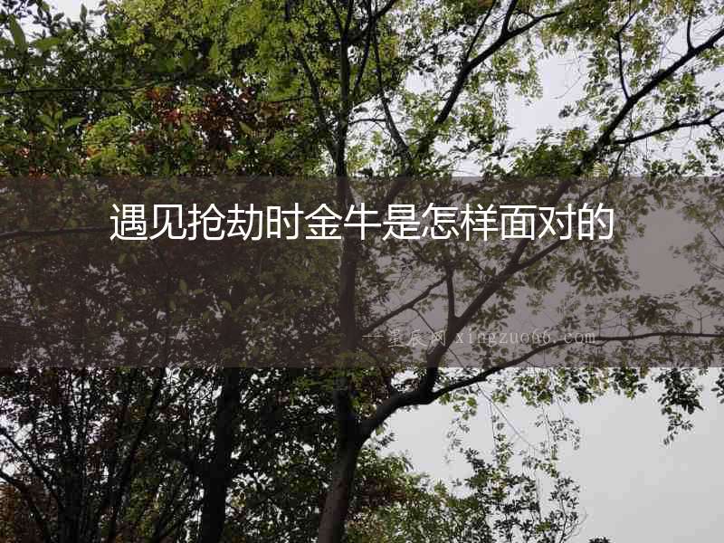遇見搶劫時金牛是怎樣面對的