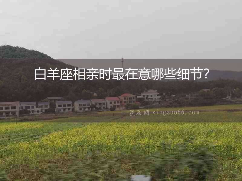 白羊座相親時最在意哪些細節？