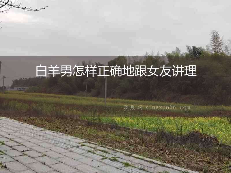 白羊男怎樣正確地跟女友講理