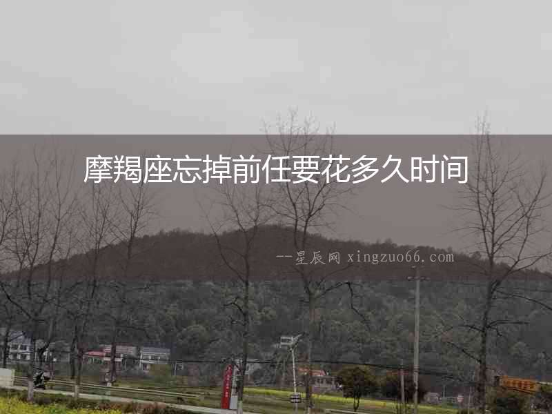 摩羯座忘掉前任要花多久時間