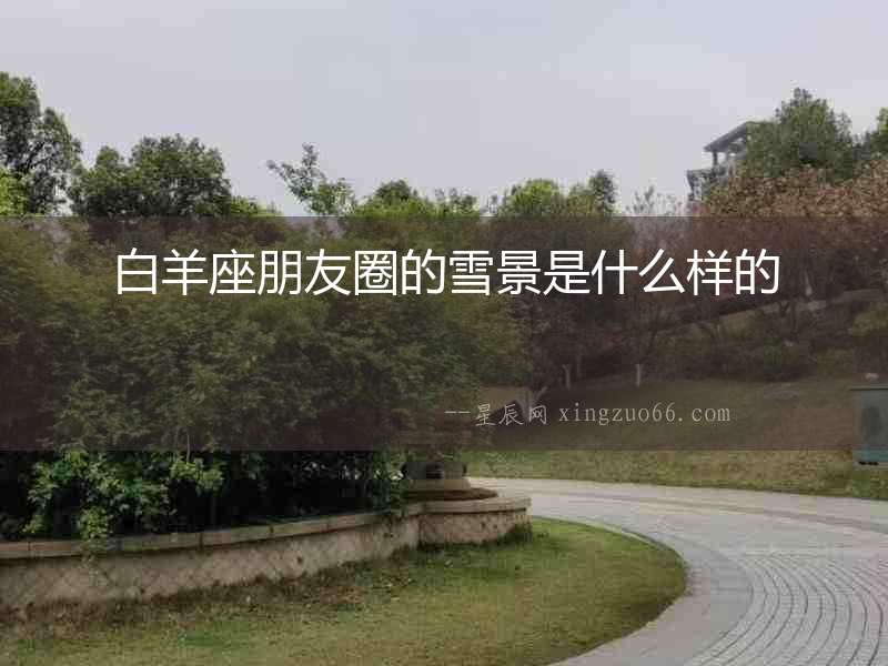 白羊座朋友圈的雪景是什么樣的