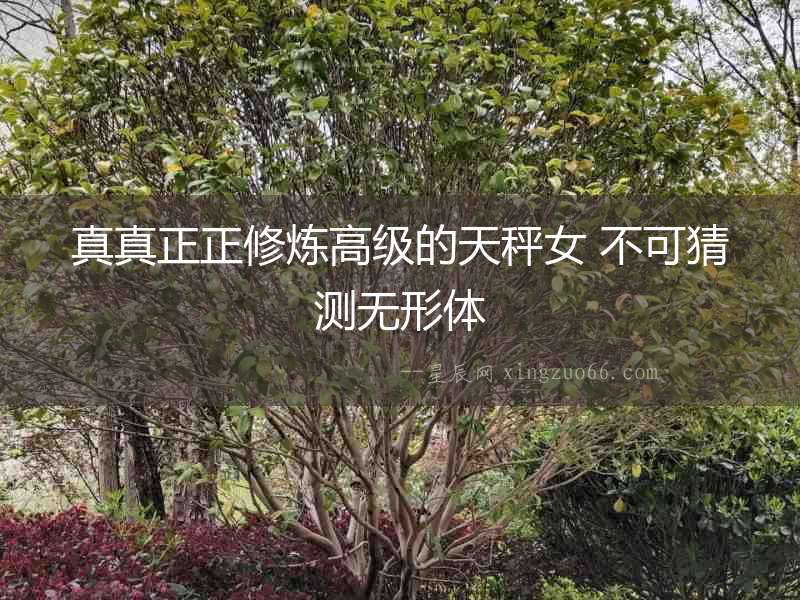 真真正正修煉高級的天秤女 不可猜測無形體