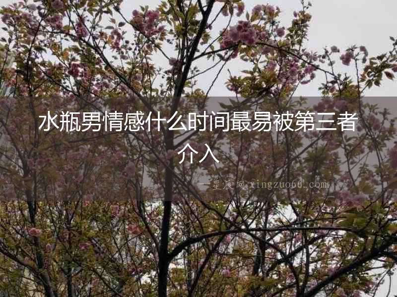 水瓶男情感什么時間最易被第三者介入