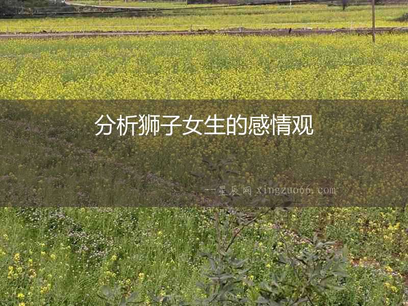 分析獅子女生的感情觀(guān)