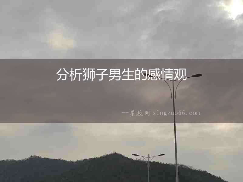 分析獅子男生的感情觀