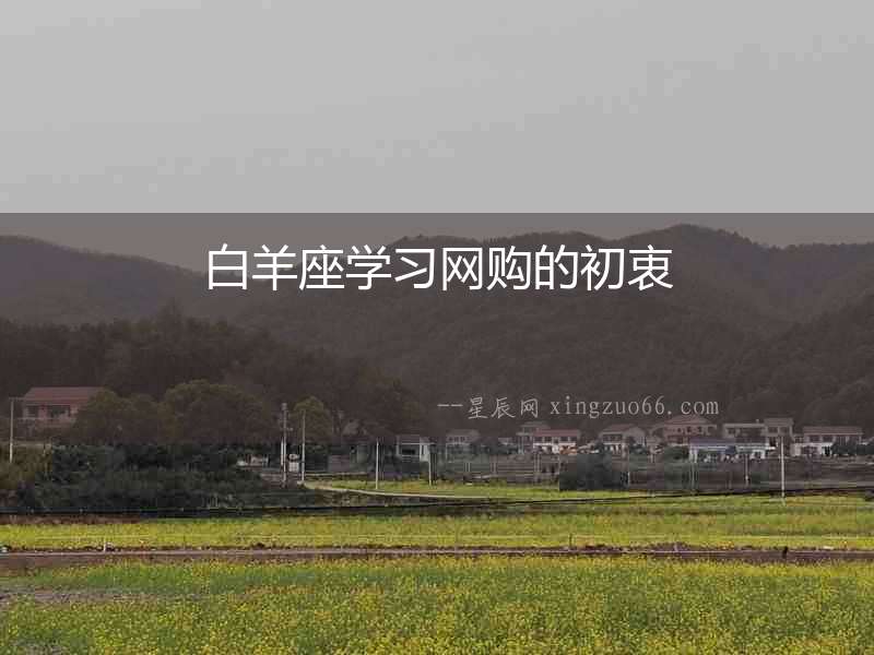 白羊座學習網購的初衷