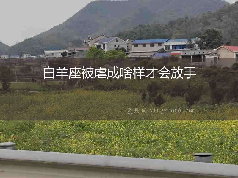 白羊座被虐成啥樣才會放手