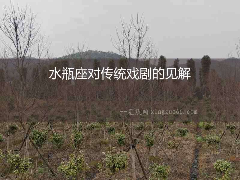 水瓶座對傳統戲劇的見解