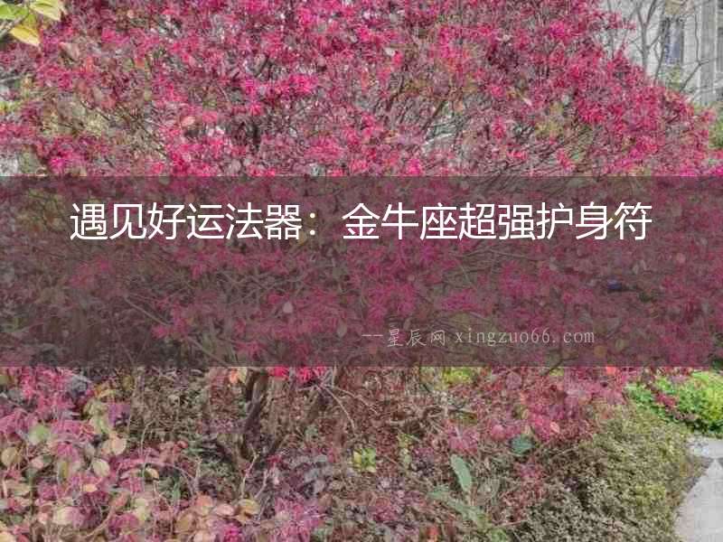 遇見好運法器：金牛座超強護身符
