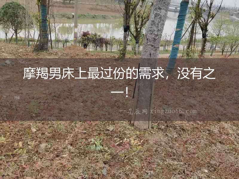 摩羯男床上最過份的需求，沒有之一！